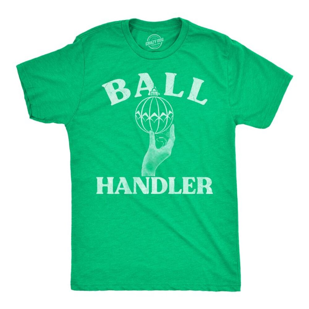 Mens Funny T Shirts Ball Handler Christmas Ornament Tee For Men